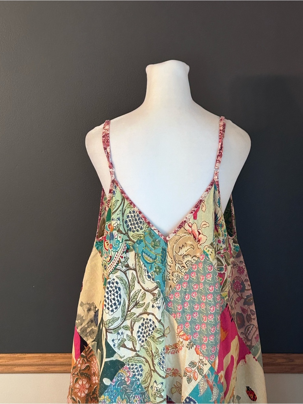 Earthbound Trading Company Fairy Assorted Patchwork Dress Sz XL Sleeveless Multi - Picture 8 of 11